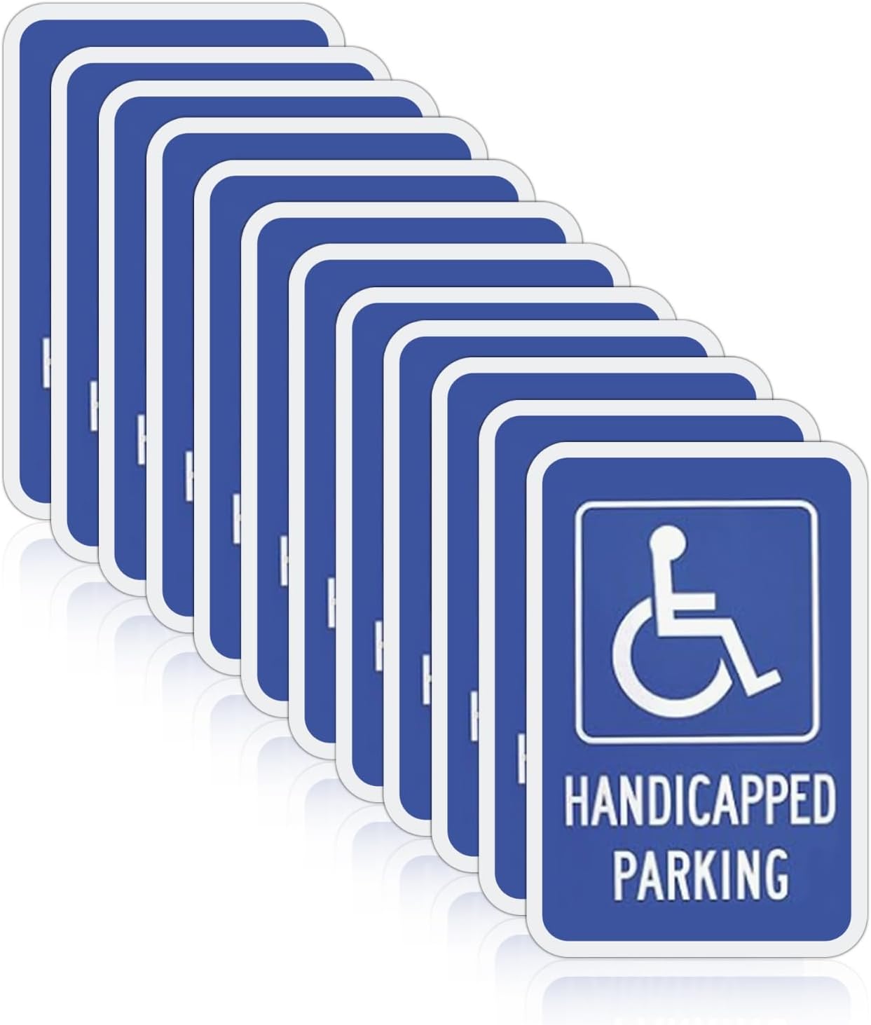 12x18 Reserved Parking for Handicapped Sign - 60 MIL - Aluminum