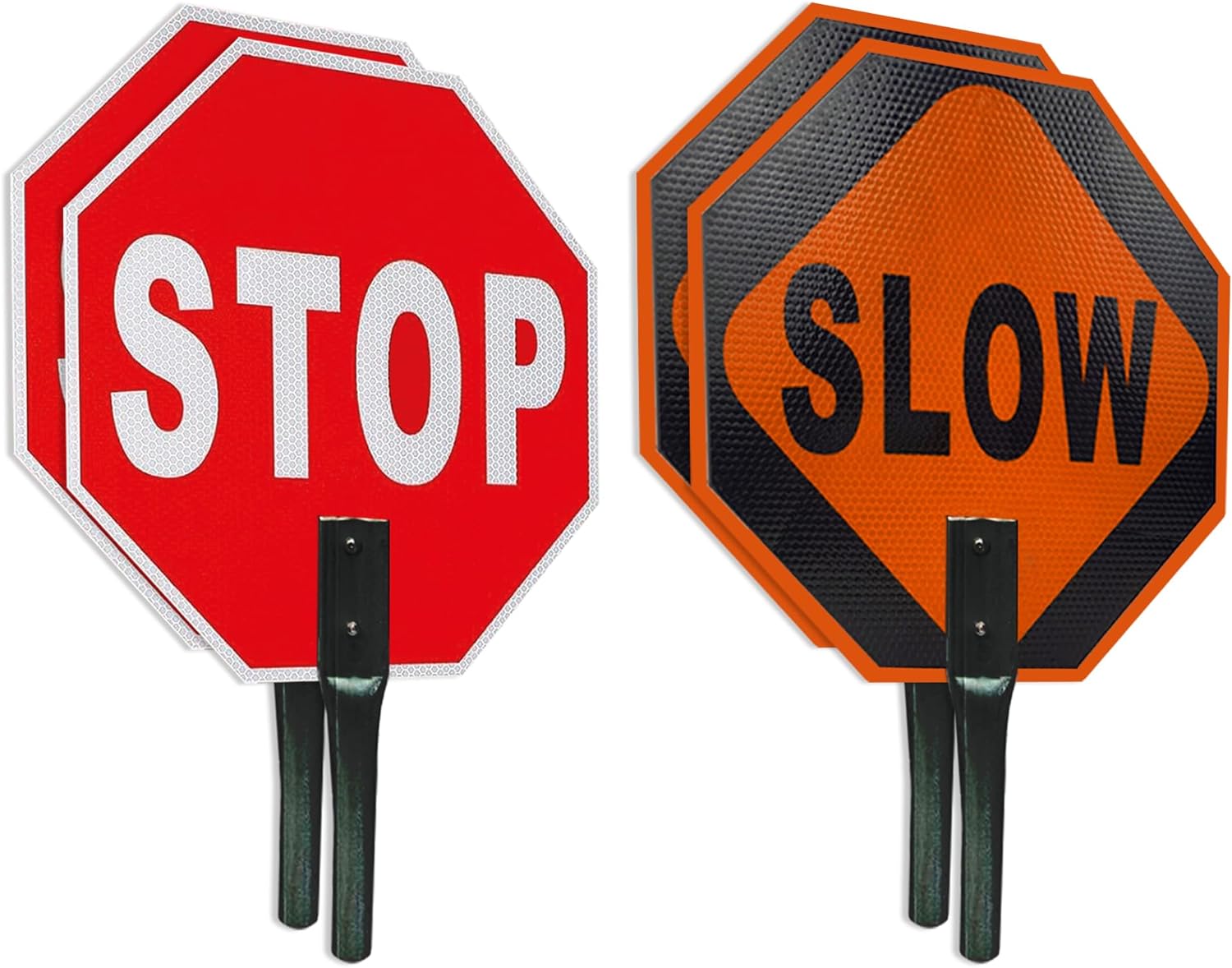 18x18 Stop and Slow Sign - 60 MIL - Aluminum