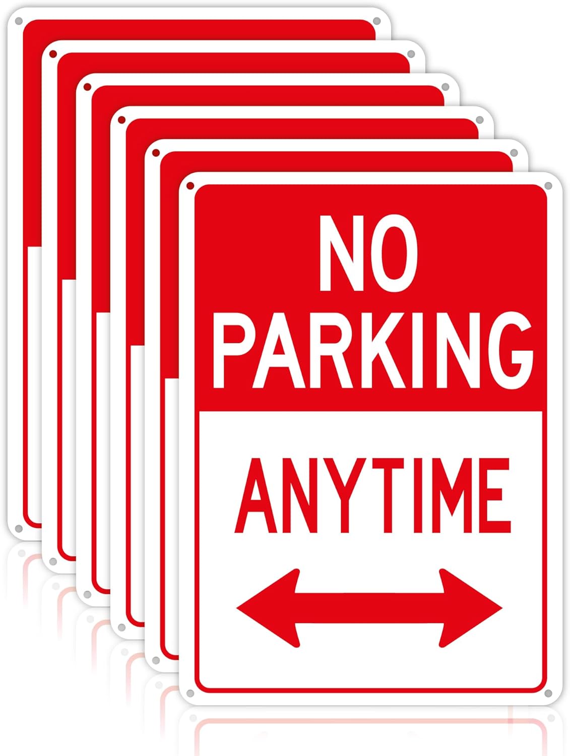 10x14 No Parking Anytime Sign - 40 MIL - Aluminum
