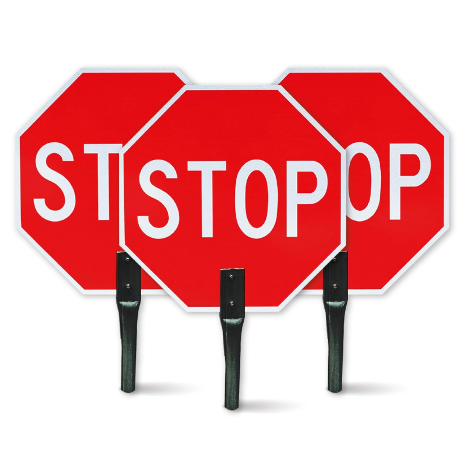 18x18 Hand held Stop Signs - 60 MIL - Aluminum