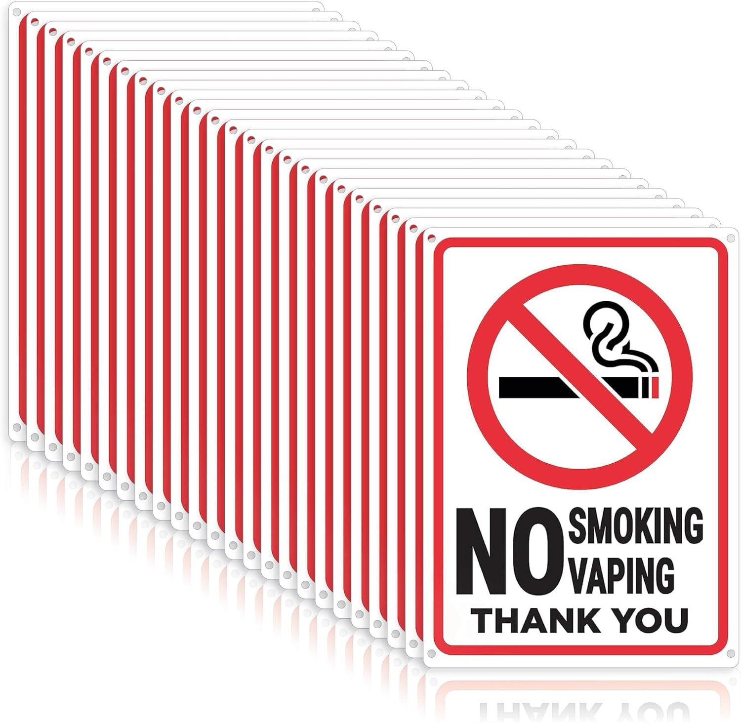 No Smoking Sign - 10x7 - 40 Mil - Aluminum
