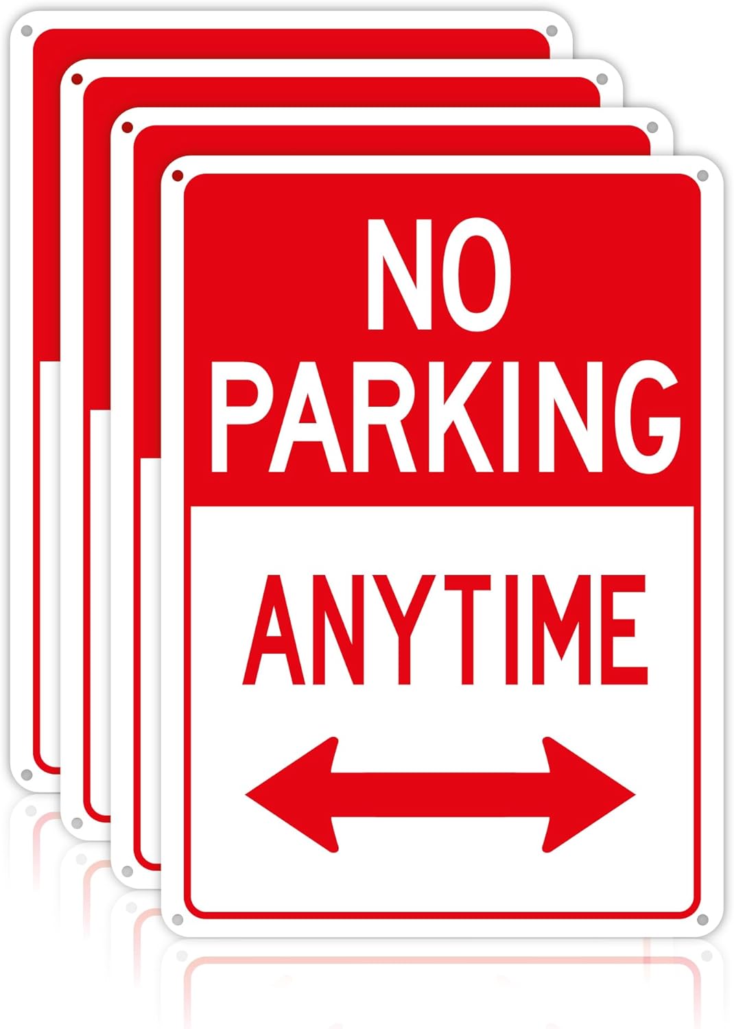 10x14 No Parking Anytime Sign - 40 MIL - Aluminum