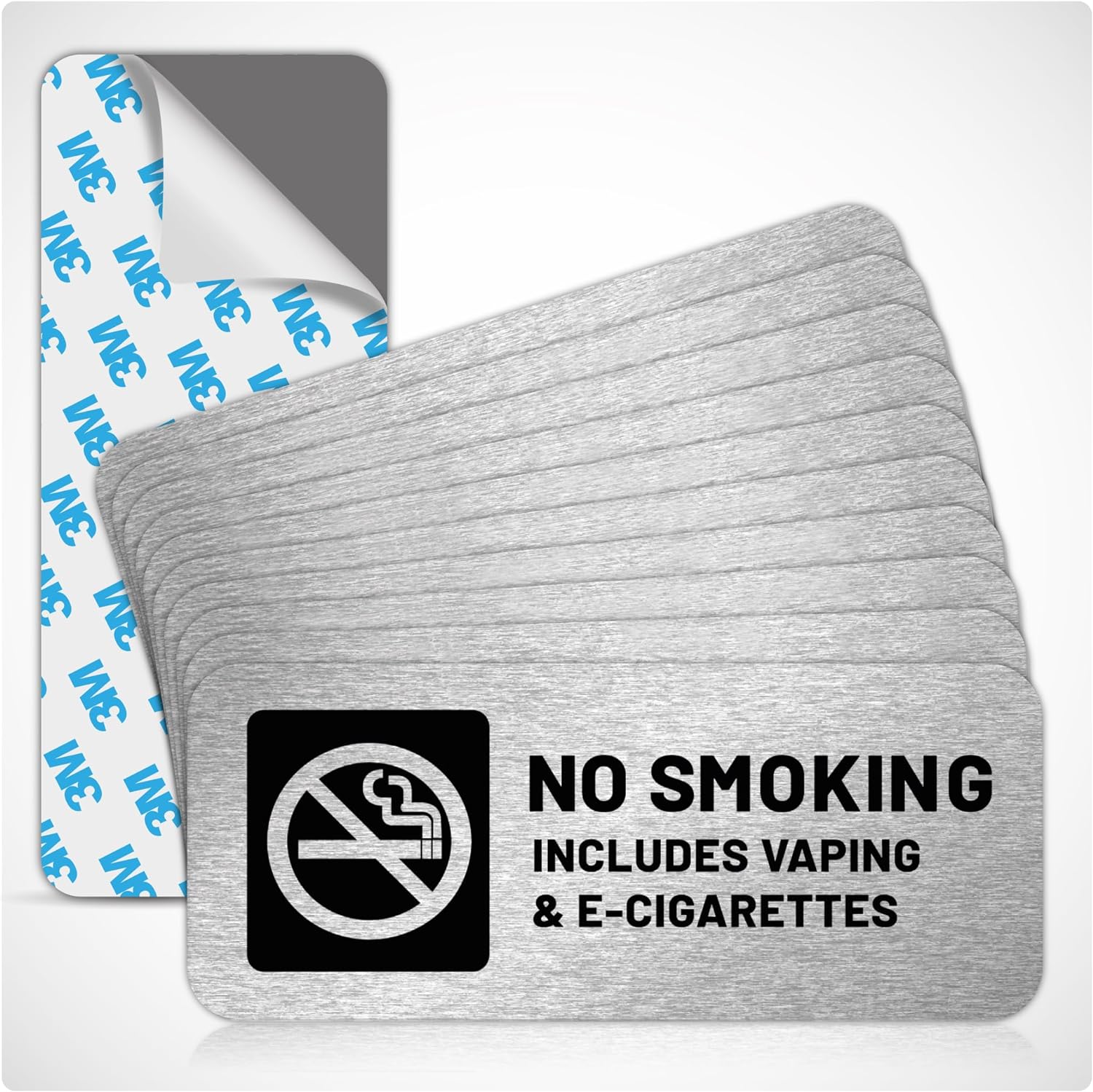 No Smoking or No Vaping Sign Aluminum - 9x3 - 40 Mil - Aluminum