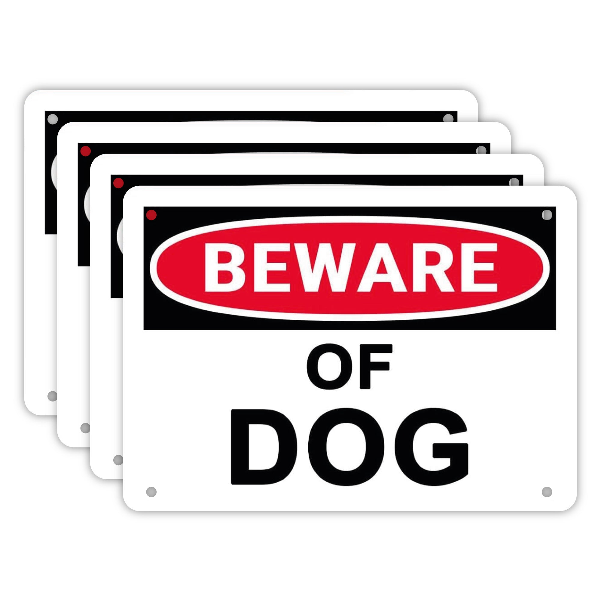 Beware of Dog Sign - 10x7 - 40 Mil - Aluminum