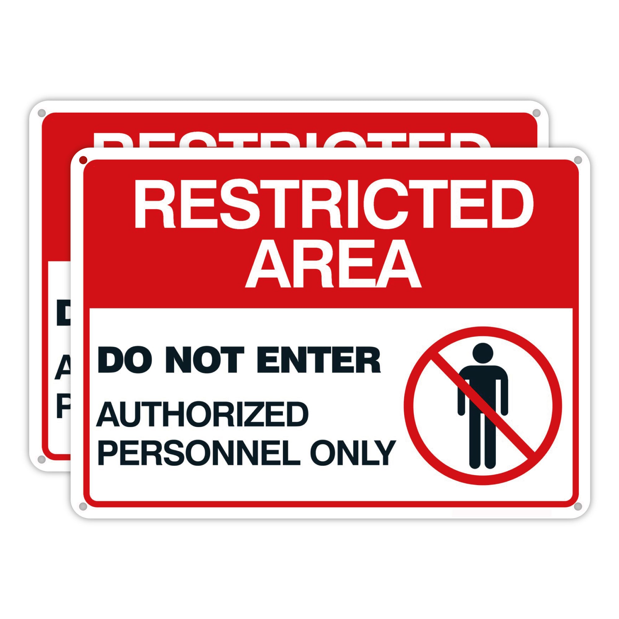 Do Not Enter - Authorized Personnel Only Sign - 10x14 - 40 Mil - Aluminum
