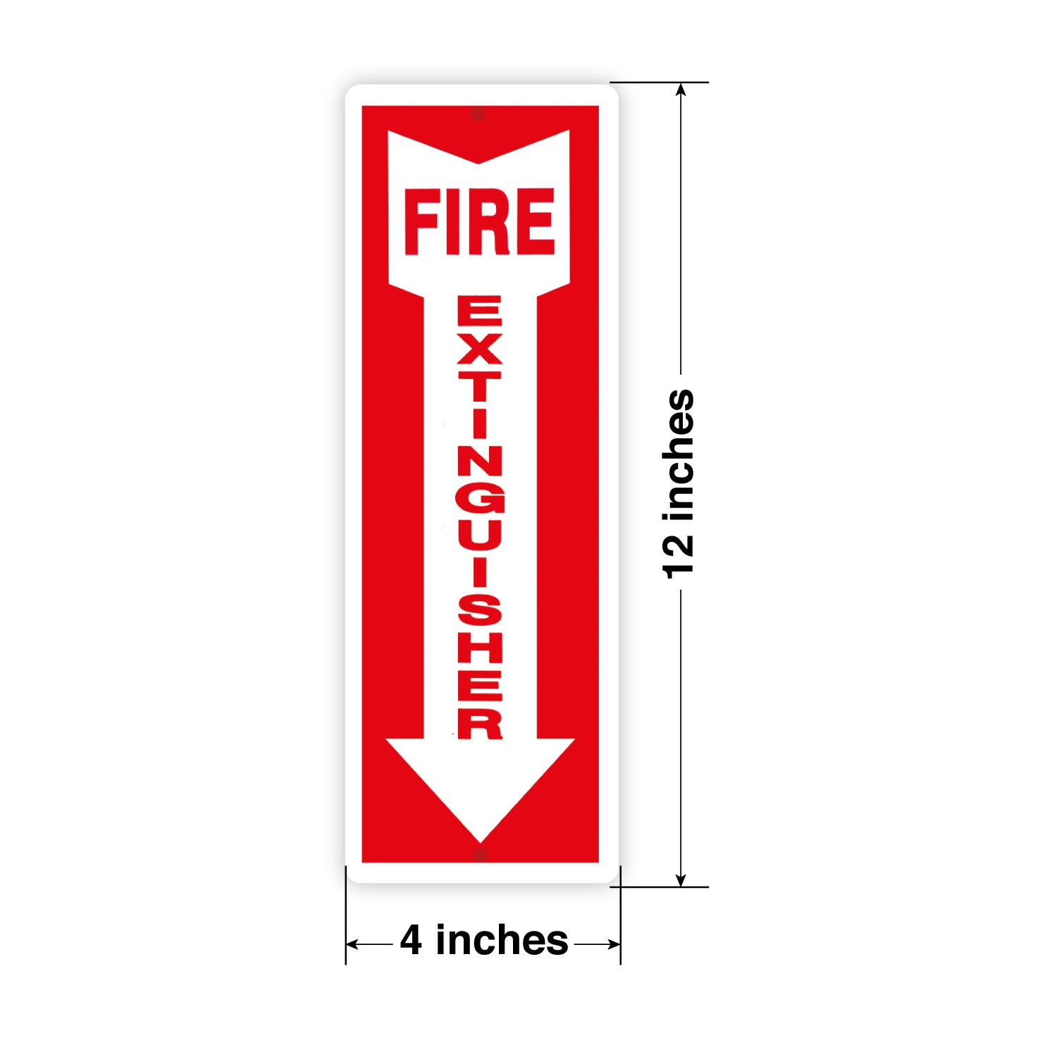 Fire Extinguisher Sign - 12x4 - 40 MIL - Vinyl