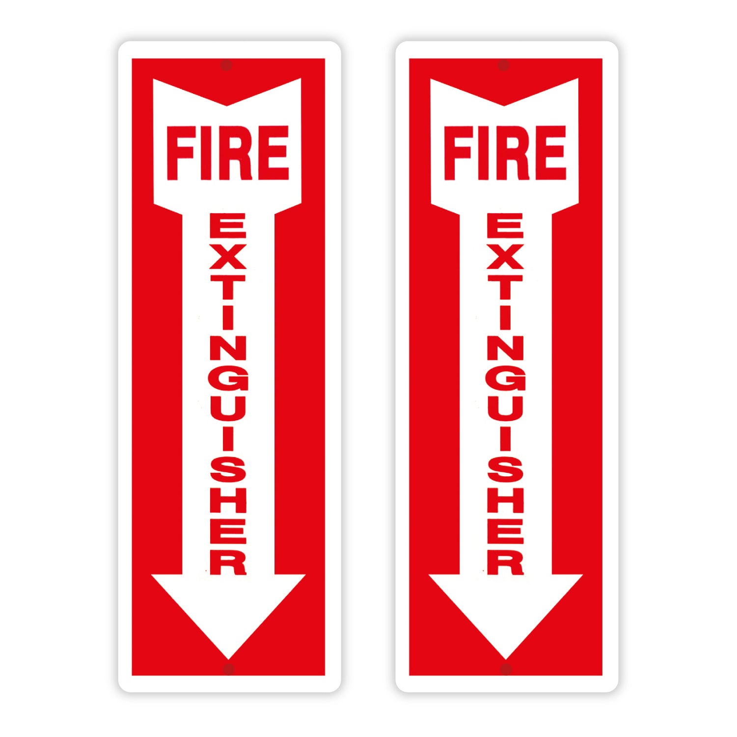 Fire Extinguisher Sign - 12x4 - 40 MIL - Aluminum