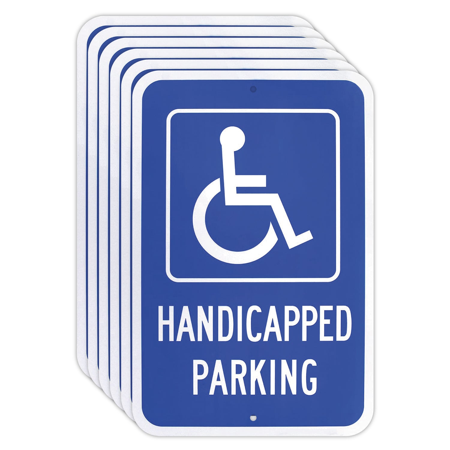12x18 Reserved Parking for Handicapped Sign - 60 MIL - Aluminum