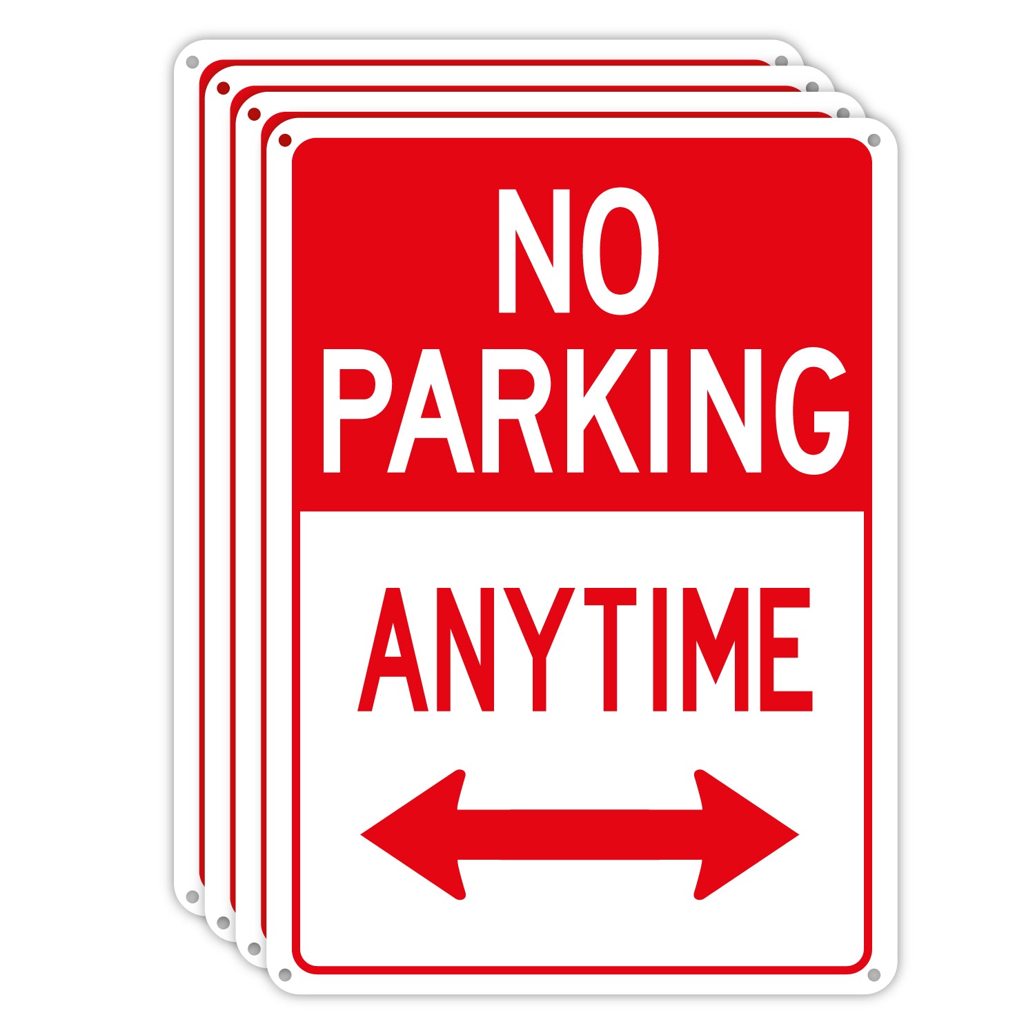10x14 No Parking Anytime Sign - 40 MIL - Aluminum