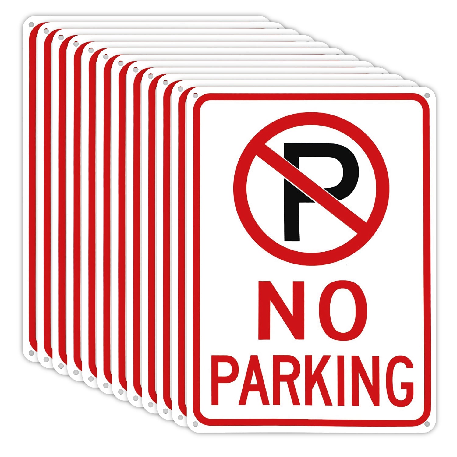 10x14 No Parking Sign - 40 MIL - Aluminum