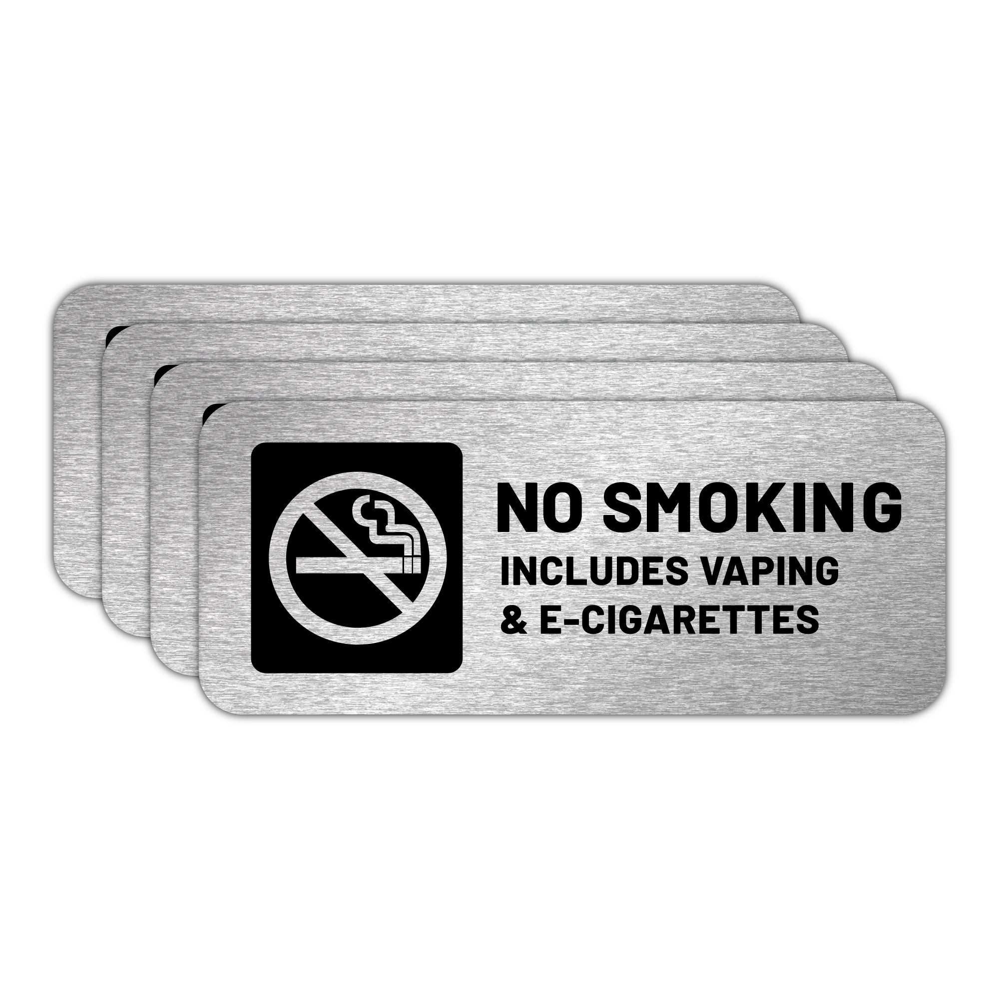No Smoking or No Vaping Sign Aluminum - 9x3 - 40 Mil - Aluminum