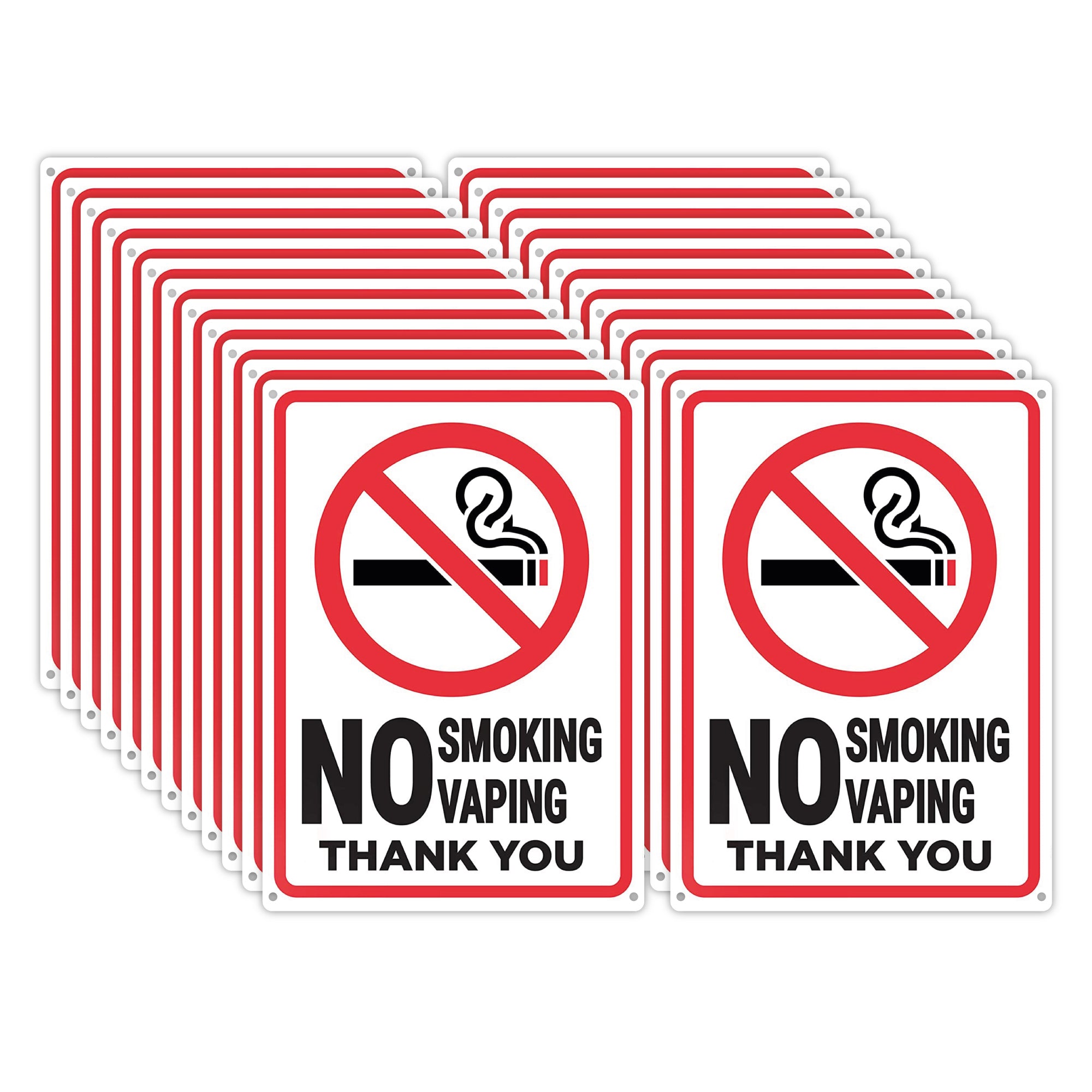 No Smoking Sign - 10x7 - 40 Mil - Aluminum