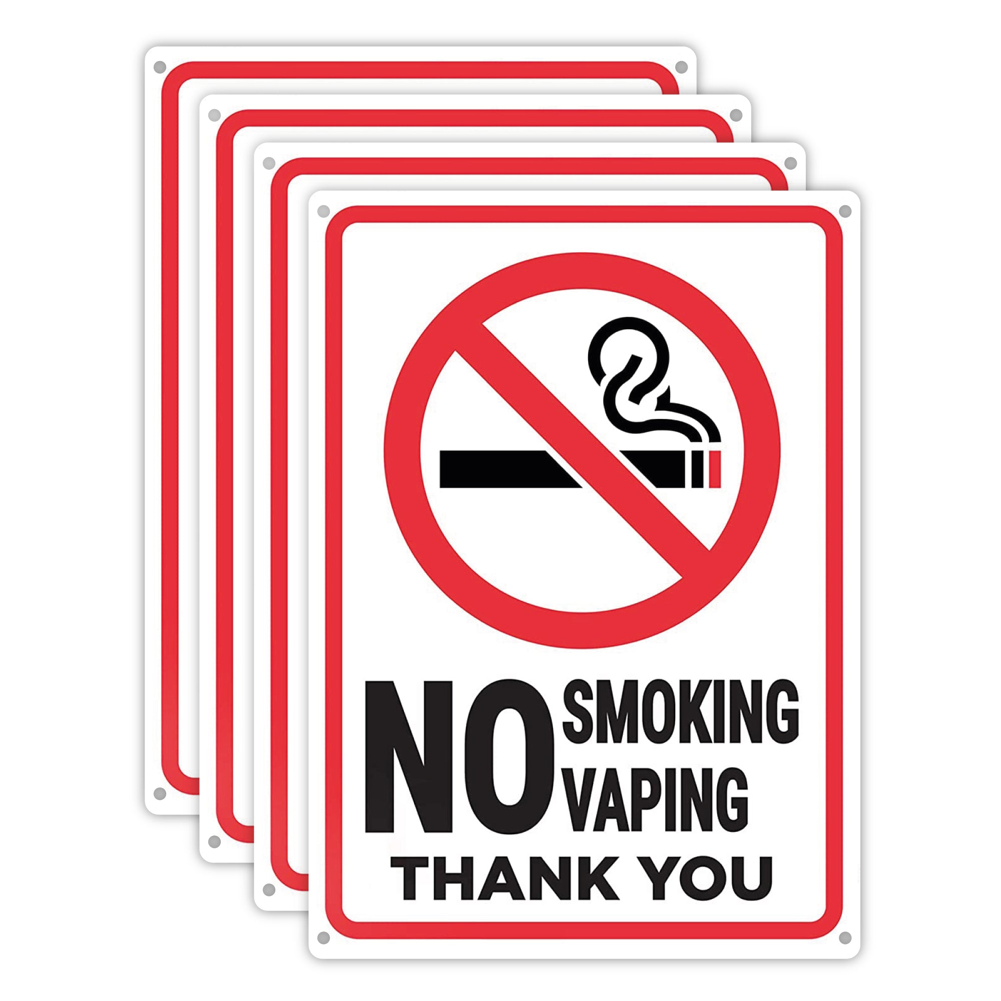 No Smoking Sign - 10x7 - 40 Mil - Aluminum