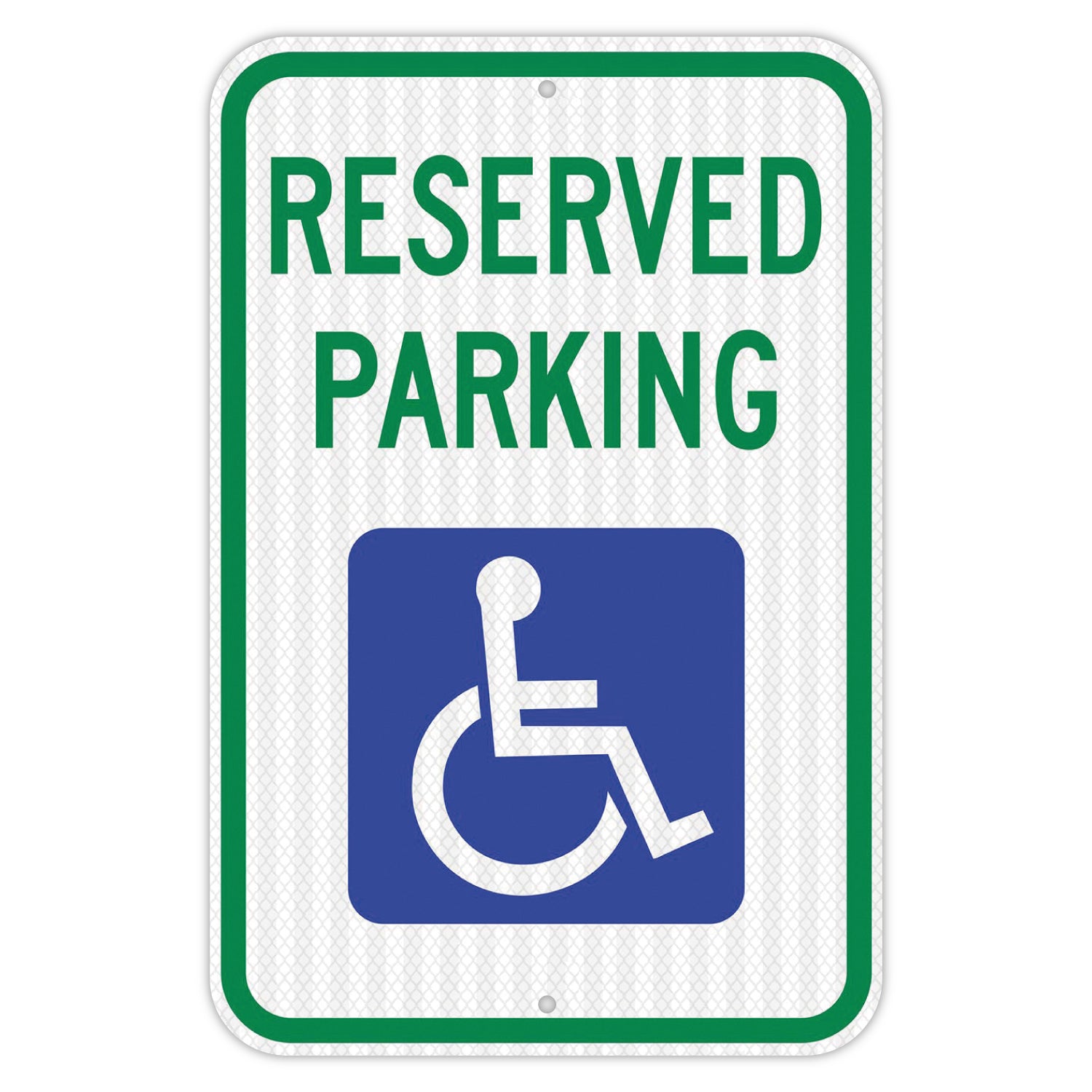 Handicap Parking Sign 12x18 - 60 MIL - Aluminum