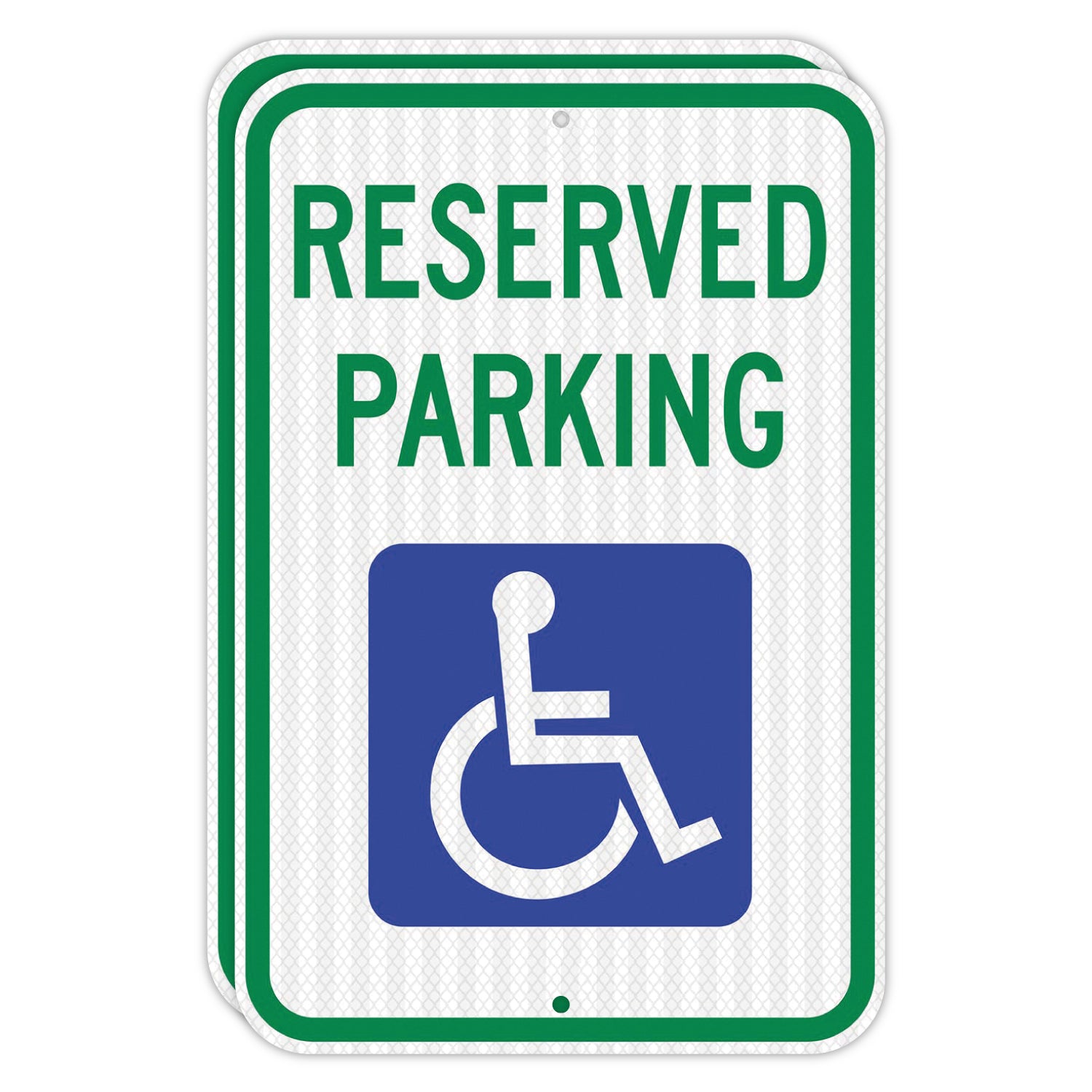 Handicap Parking Sign 12x18 - 60 MIL - Aluminum