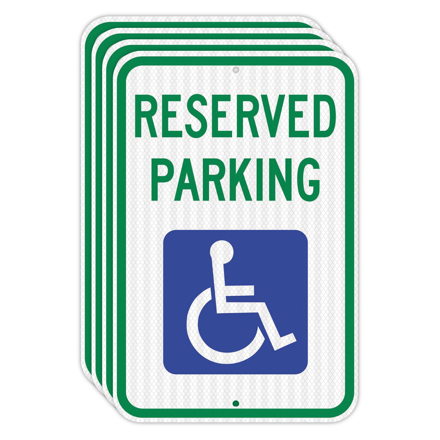 Handicap Parking Sign 12x18 - 60 MIL - Aluminum