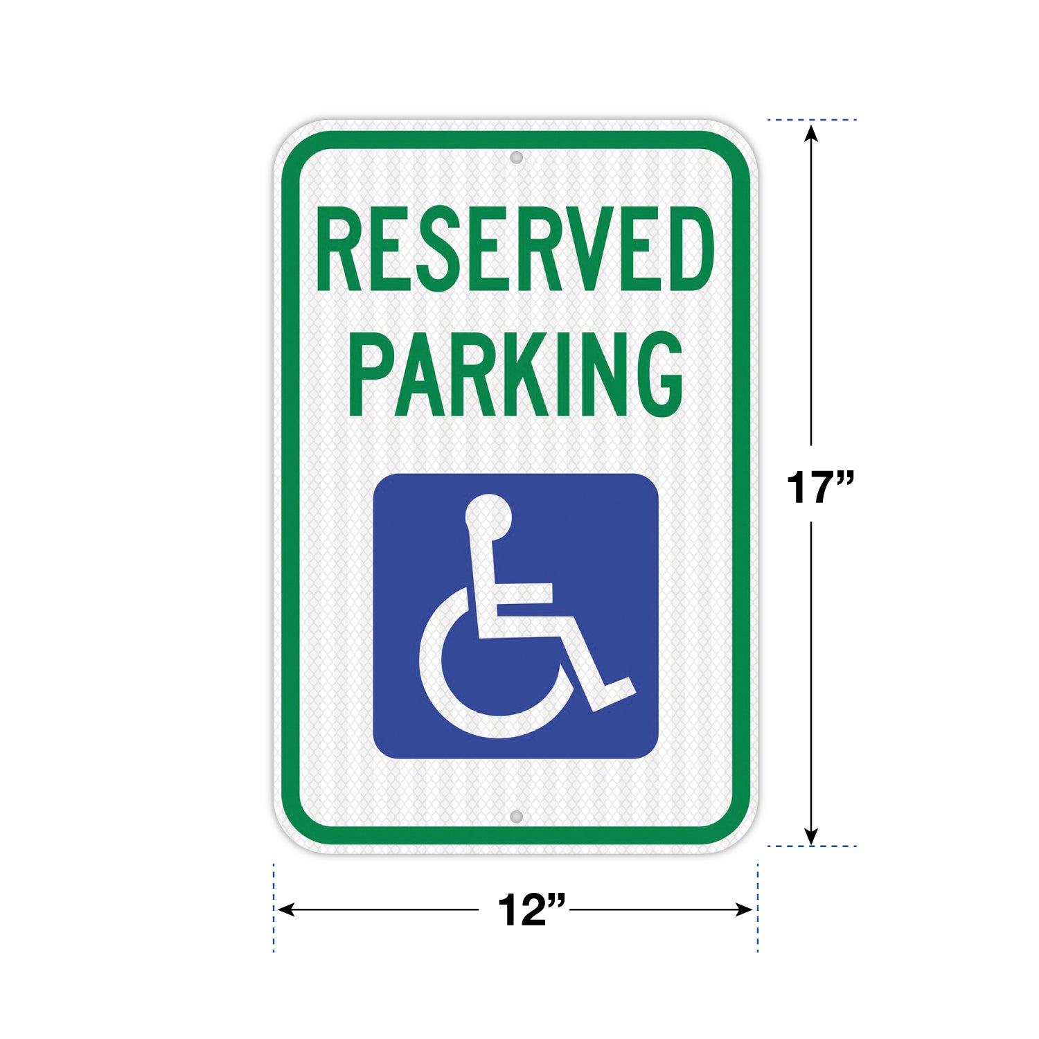 Handicap Parking Sign 12x18 - 60 MIL - Aluminum
