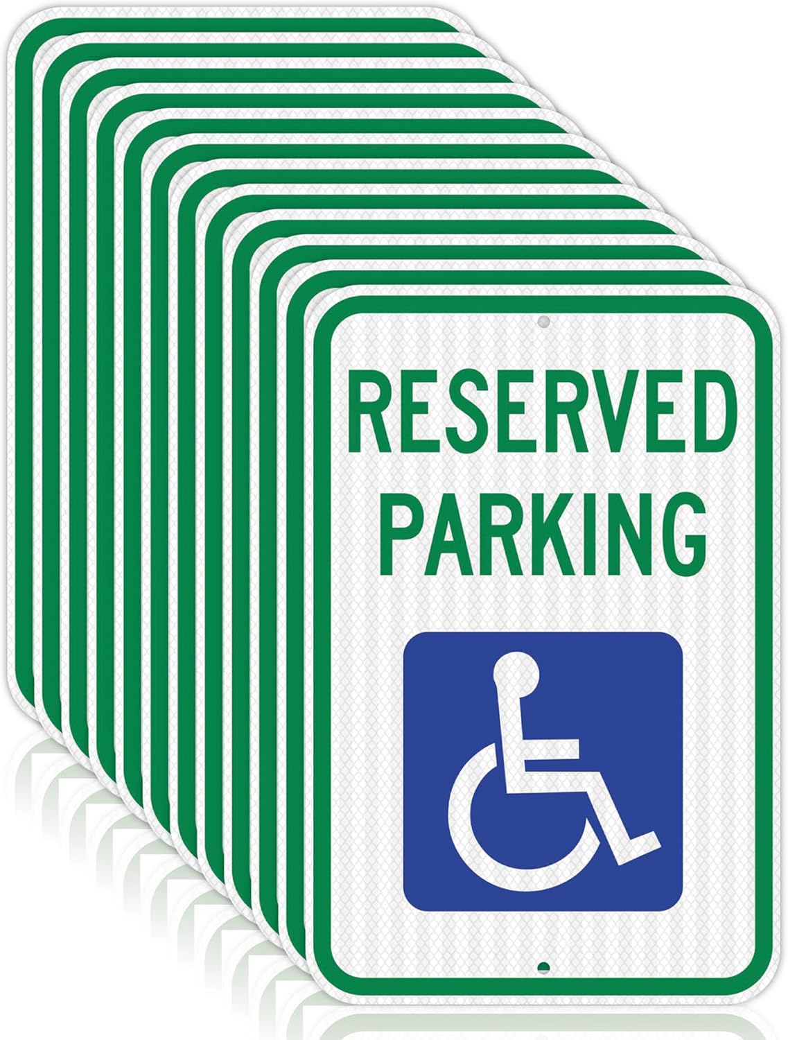 Handicap Parking Sign 12x18 - 60 MIL - Aluminum