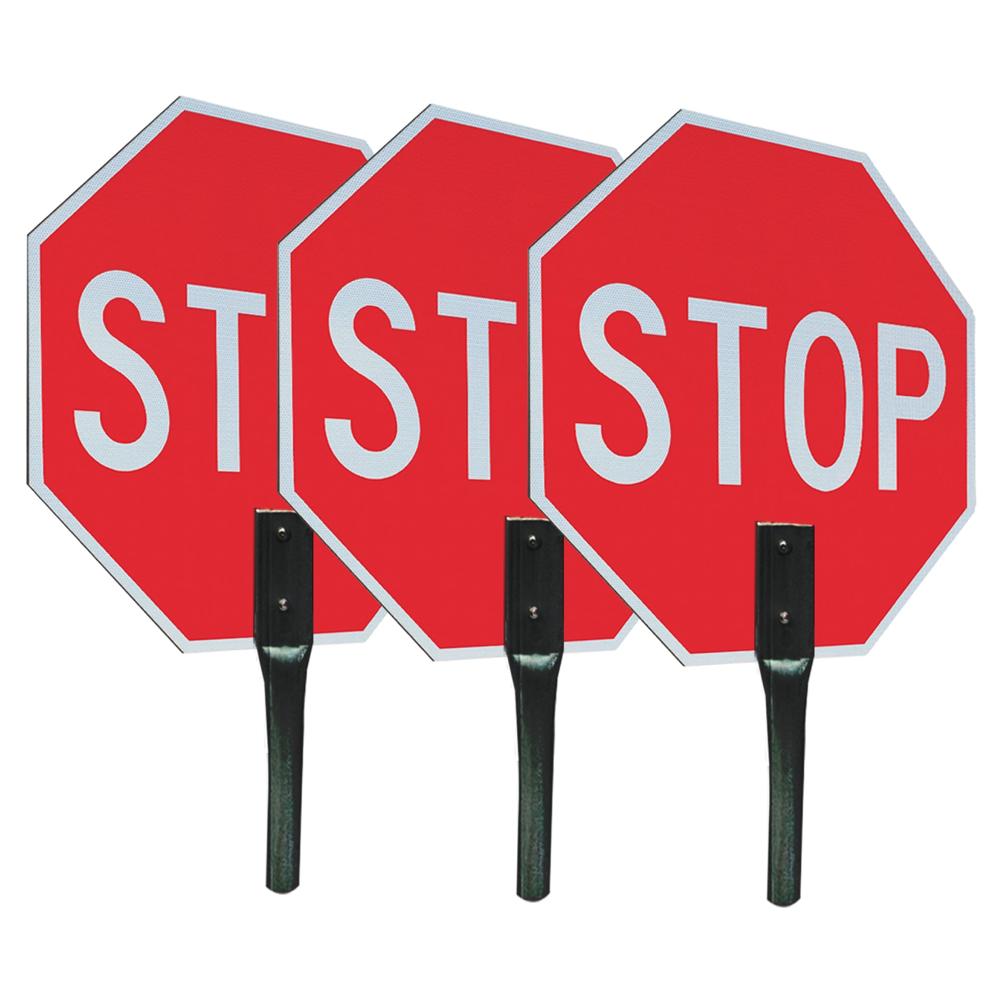 18x18 Hand held Stop Signs - 60 MIL - Aluminum