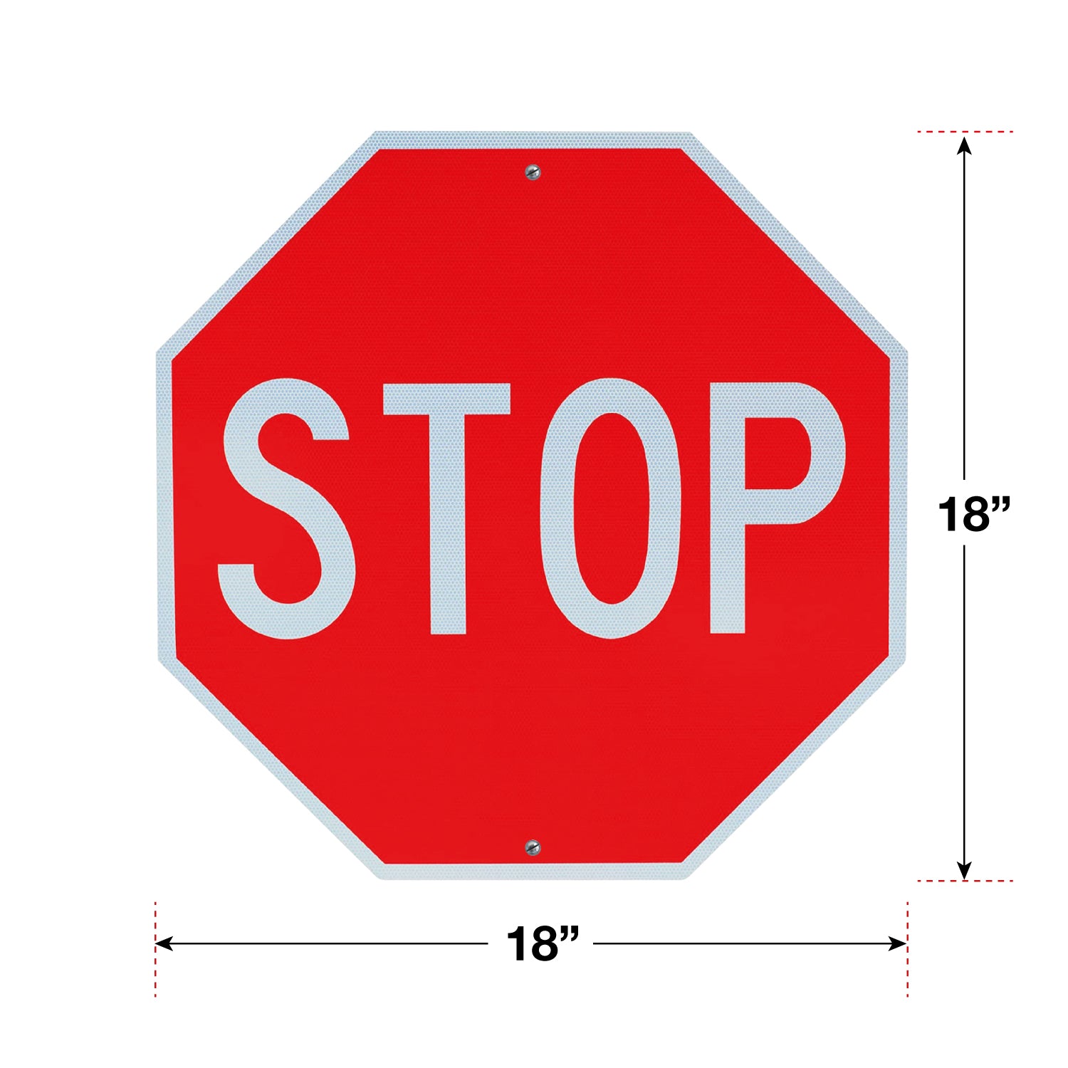 18x18 Stop Sign Aluminum 60 MIL - R1-1