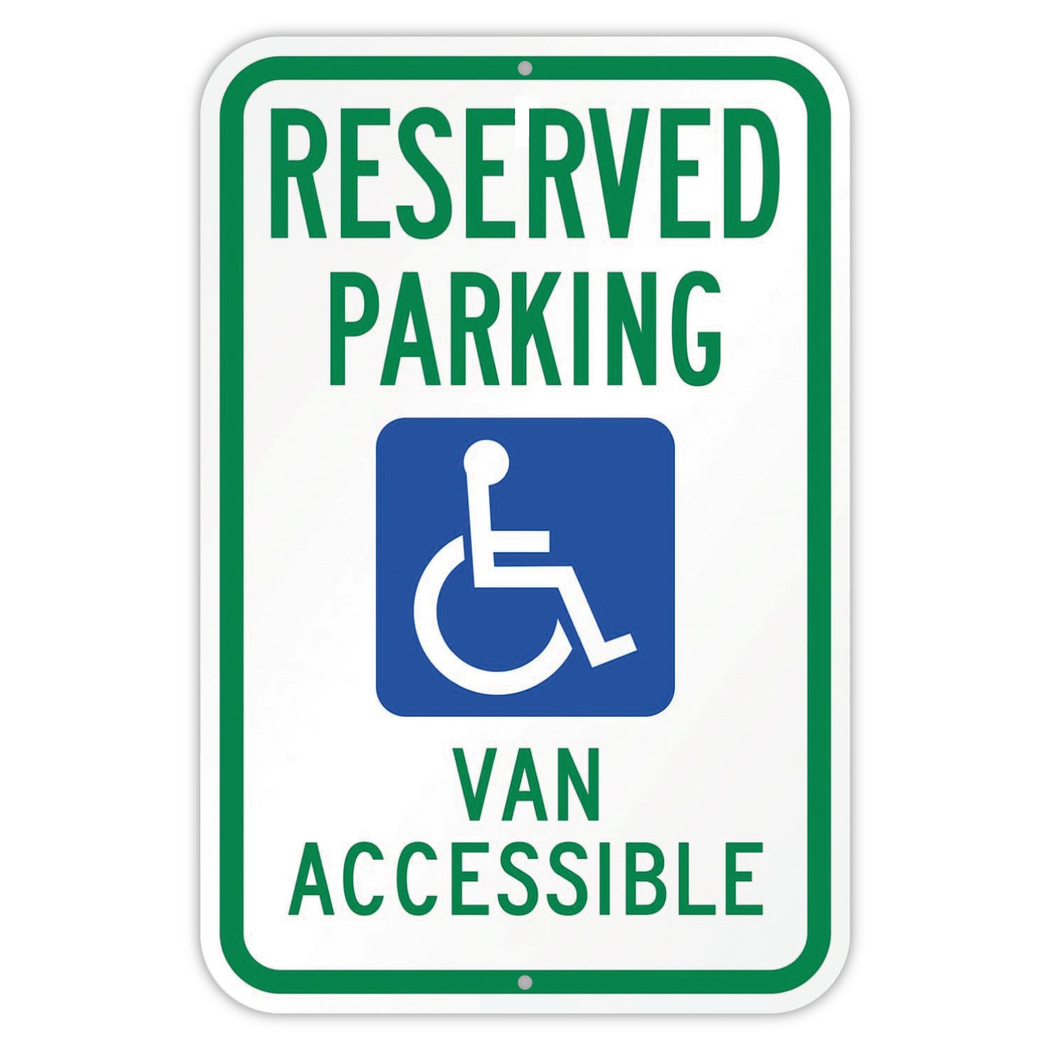 Van Accessible Parking Sign 12x18 - 60 MIL - Aluminum