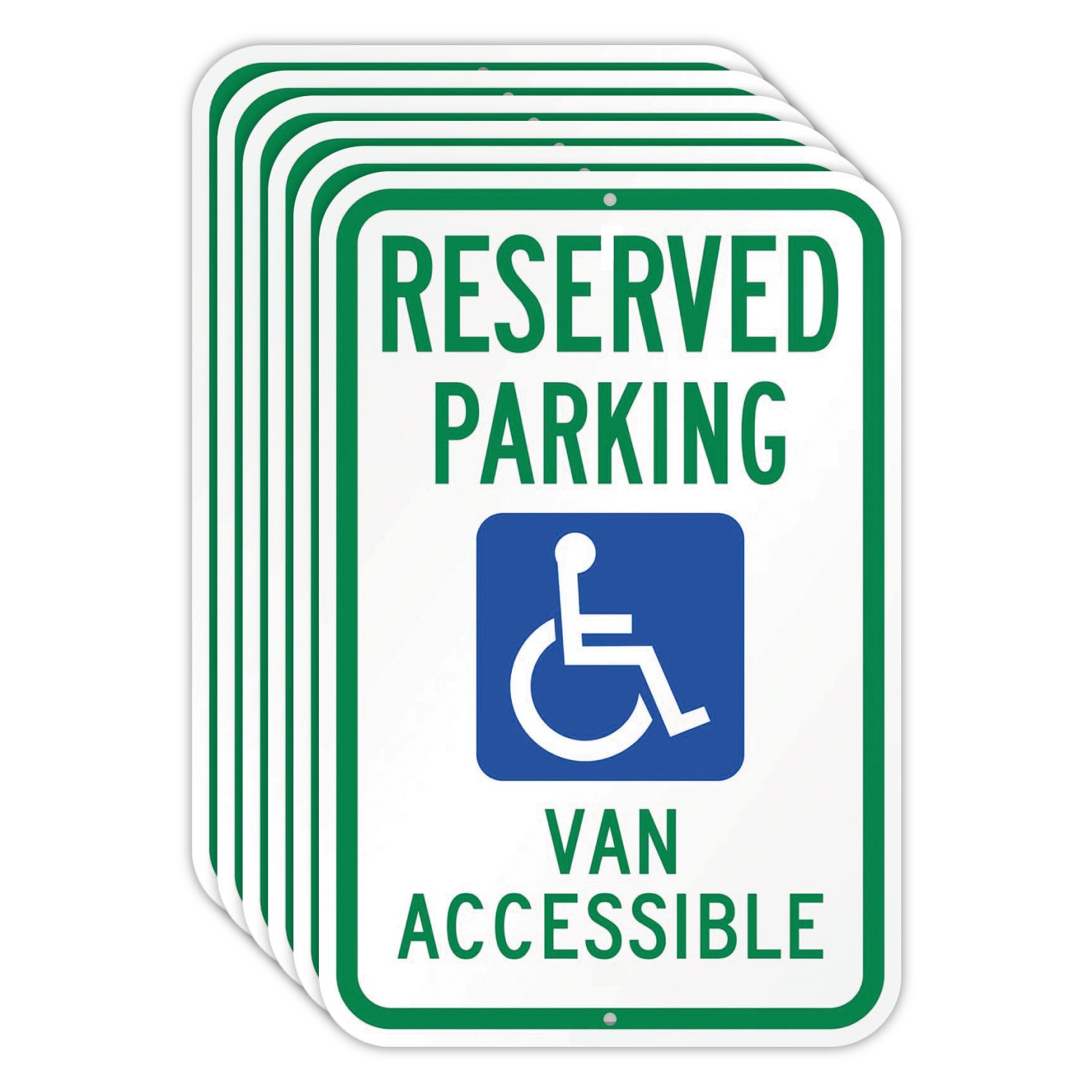 Van Accessible Parking Sign 12x18 - 60 MIL - Aluminum