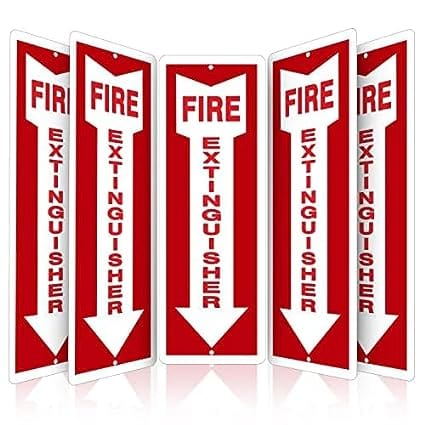 Fire Extinguisher Sign - 12x4 - 40 MIL - Aluminum