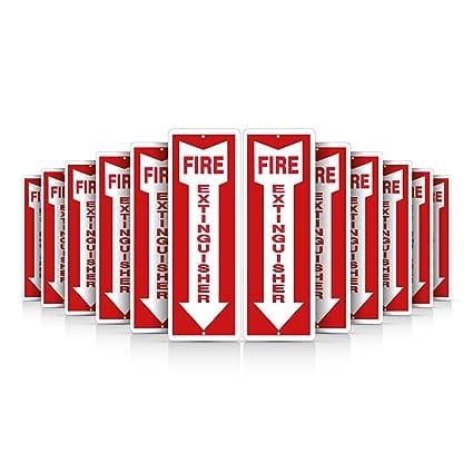 Fire Extinguisher Sign - 12x4 - 40 MIL - Aluminum
