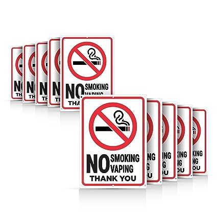 No Smoking Sign - 10x7 - 40 Mil - Aluminum