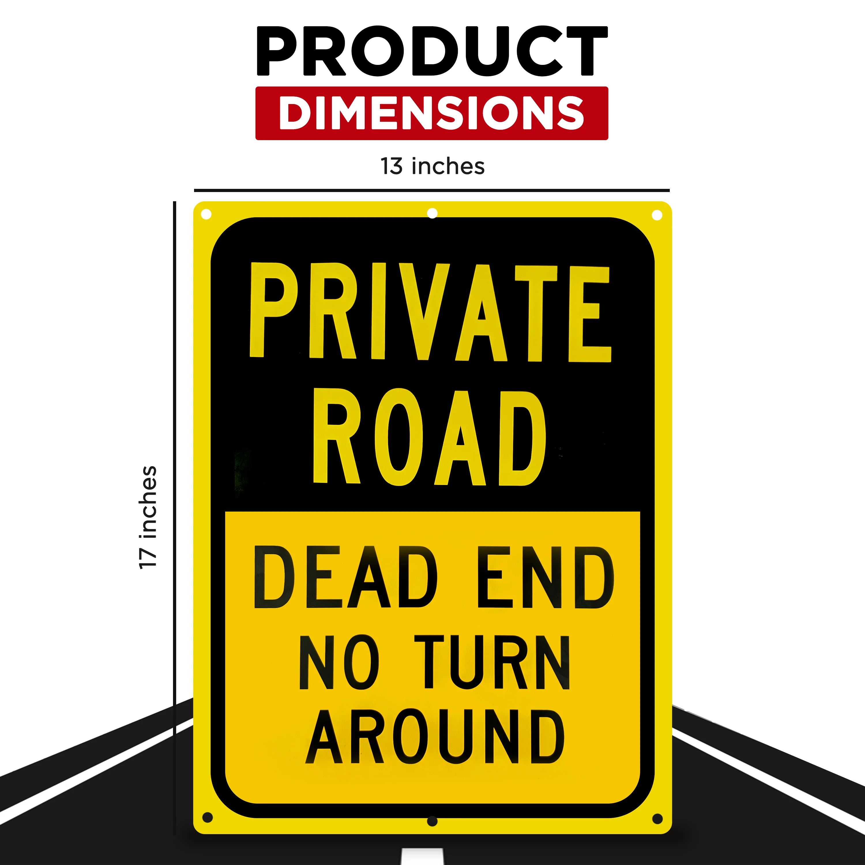 Private Road Sign Dead End No Turn Around – Private Signs