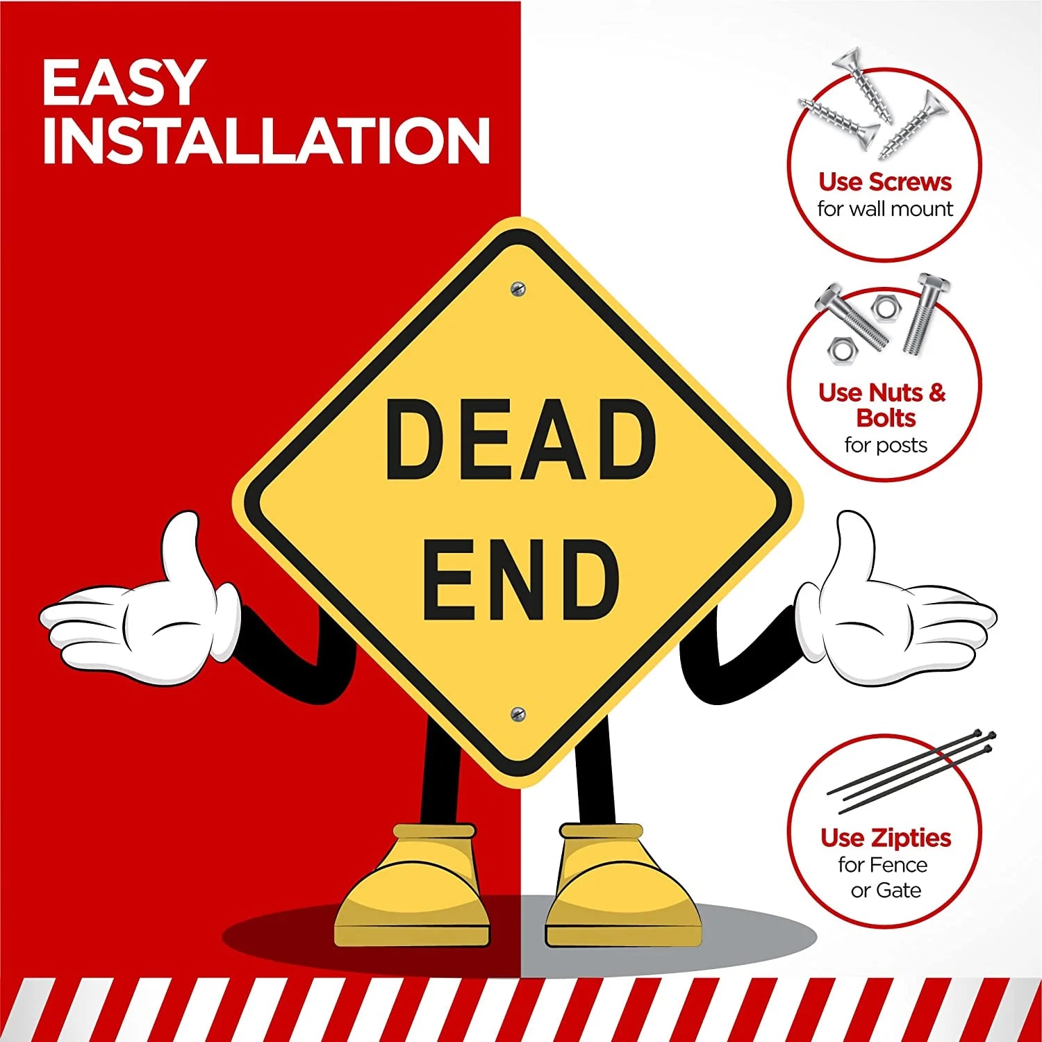 Dead End Road Sign 18” X 18” Aluminum