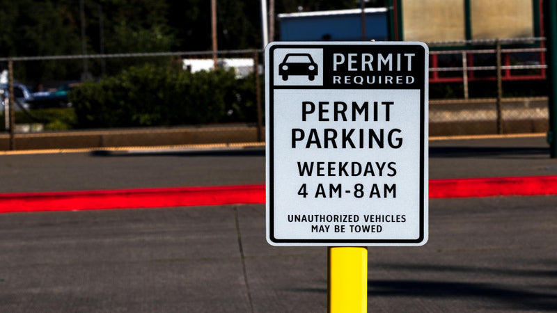 What does a reserved parking sign mean?