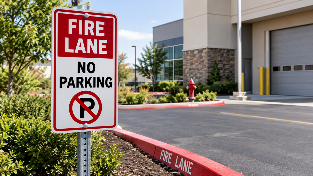 Fire Lane No Parking Sign Requirements, Wording and NFPA Compliance
