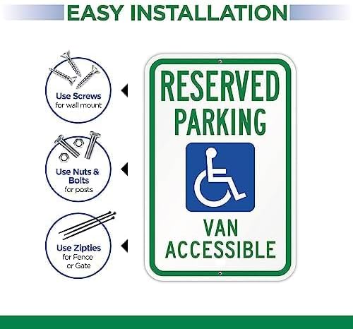 Van Accessible Parking Sign - 12x18 - Aluminum