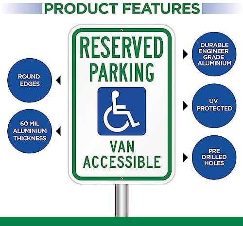 Van Accessible Parking Sign - 12x18 - Aluminum