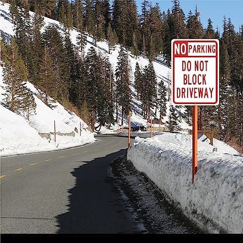 No Parking Do Not Block Driveway Sign - 10x14 - Aluminum