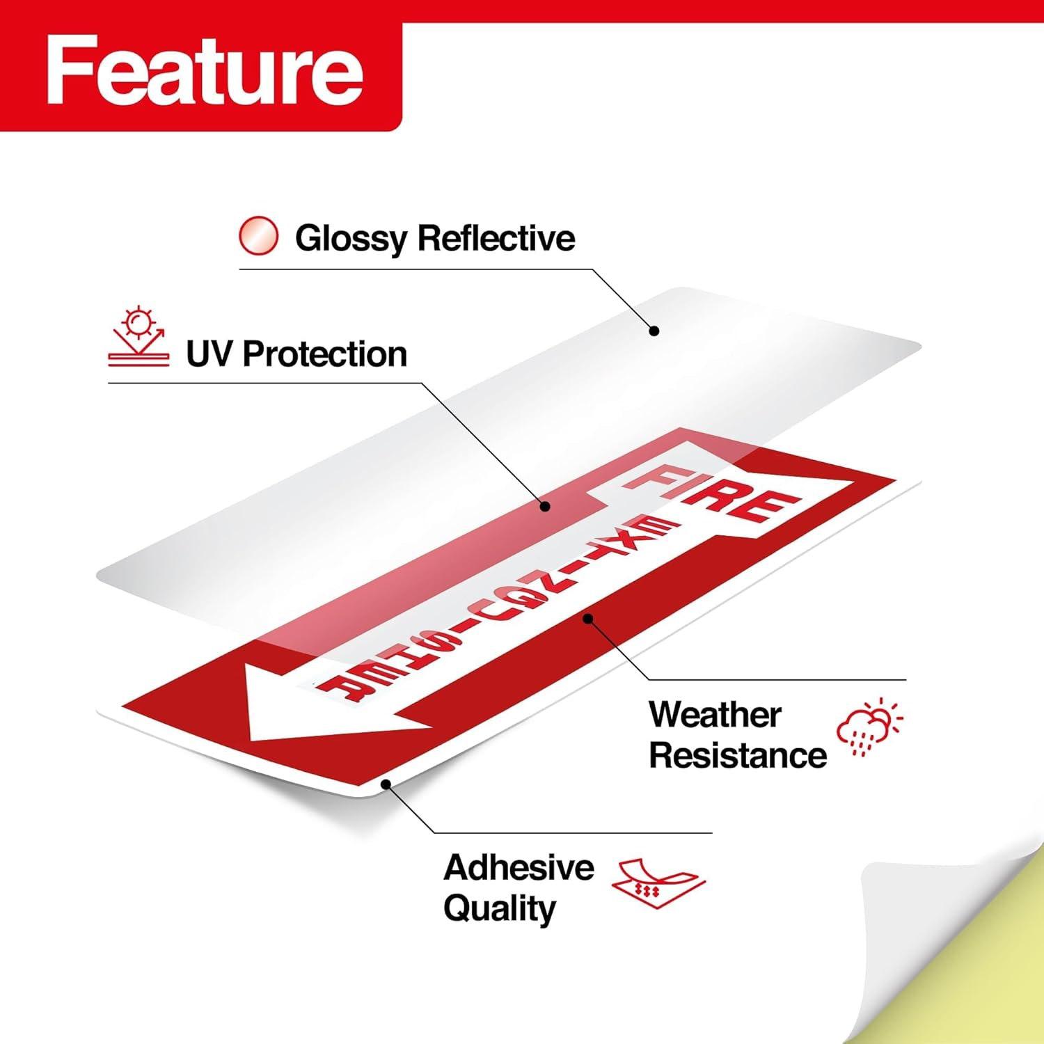 Fire Extinguisher Sign - 12x4 - 5 MIL - Sticker