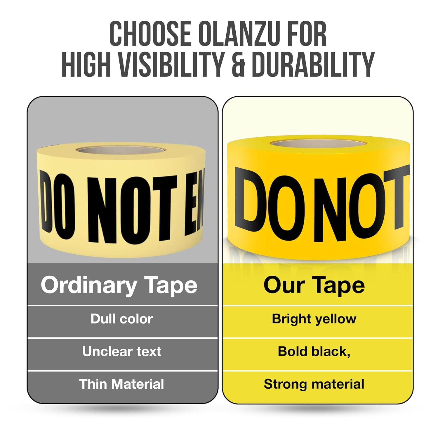 Yellow Do Not Enter Caution Tape - 3 x 1000 ft