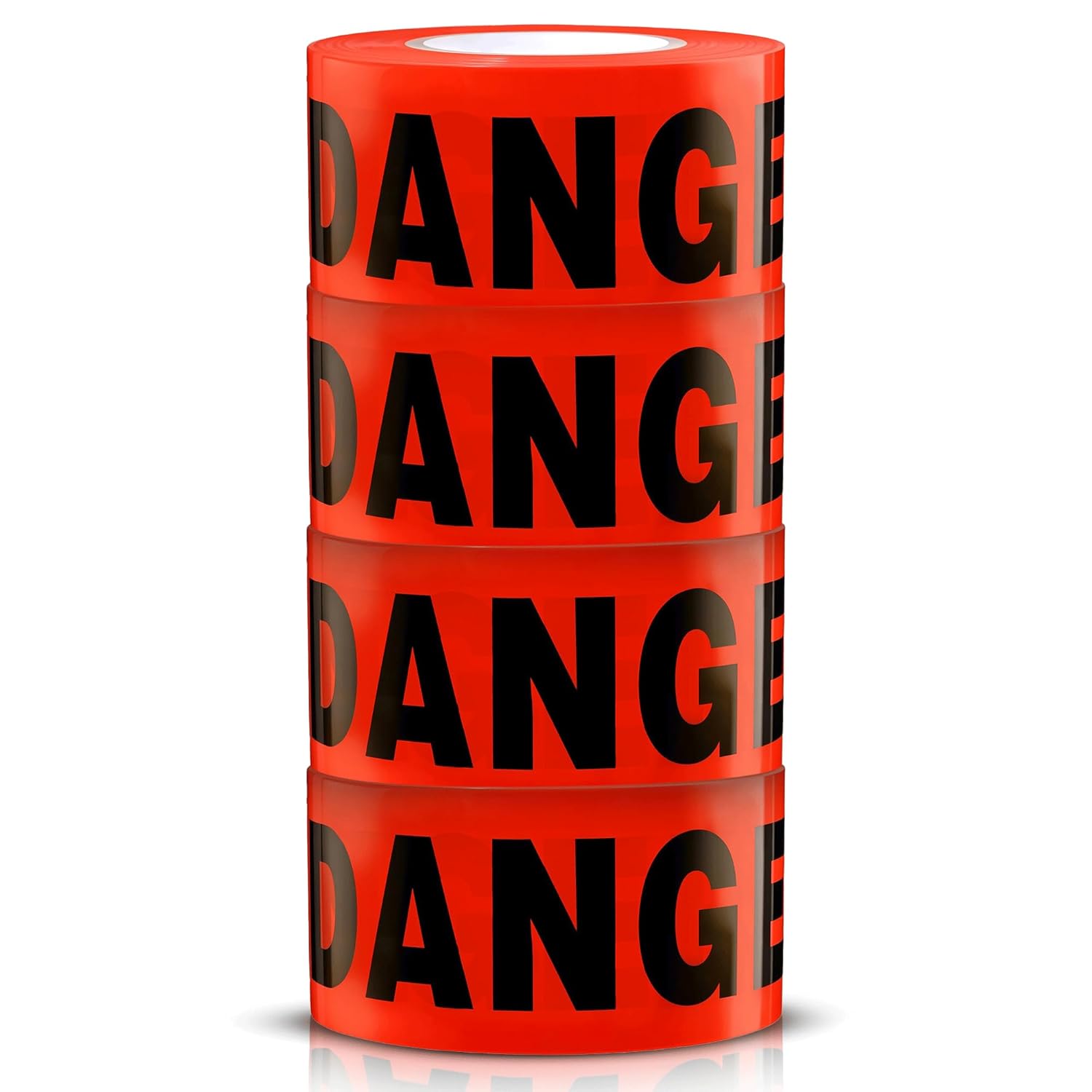 Red Danger Tape Roll - 3 x 1000 ft