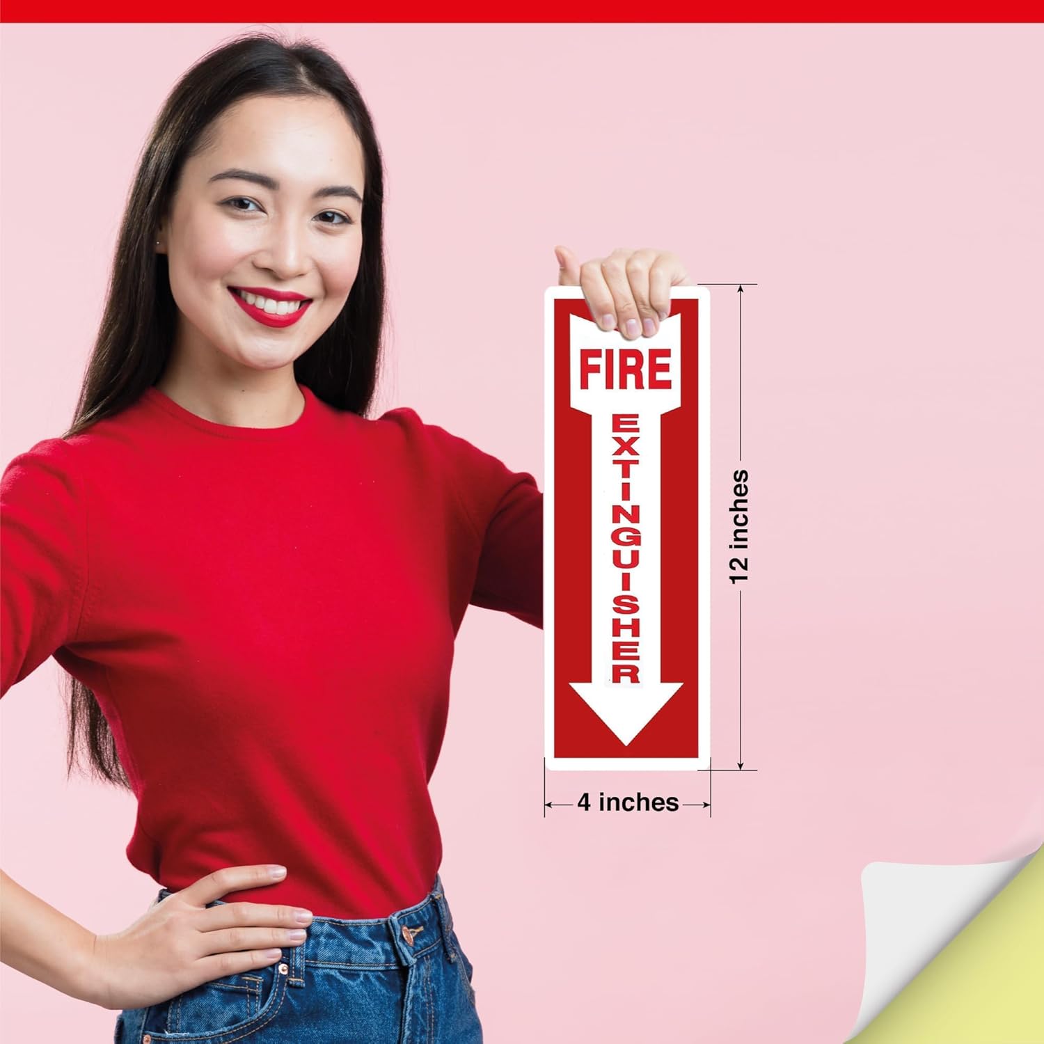 Fire Extinguisher Sign - 12x4 - 5 MIL - Sticker