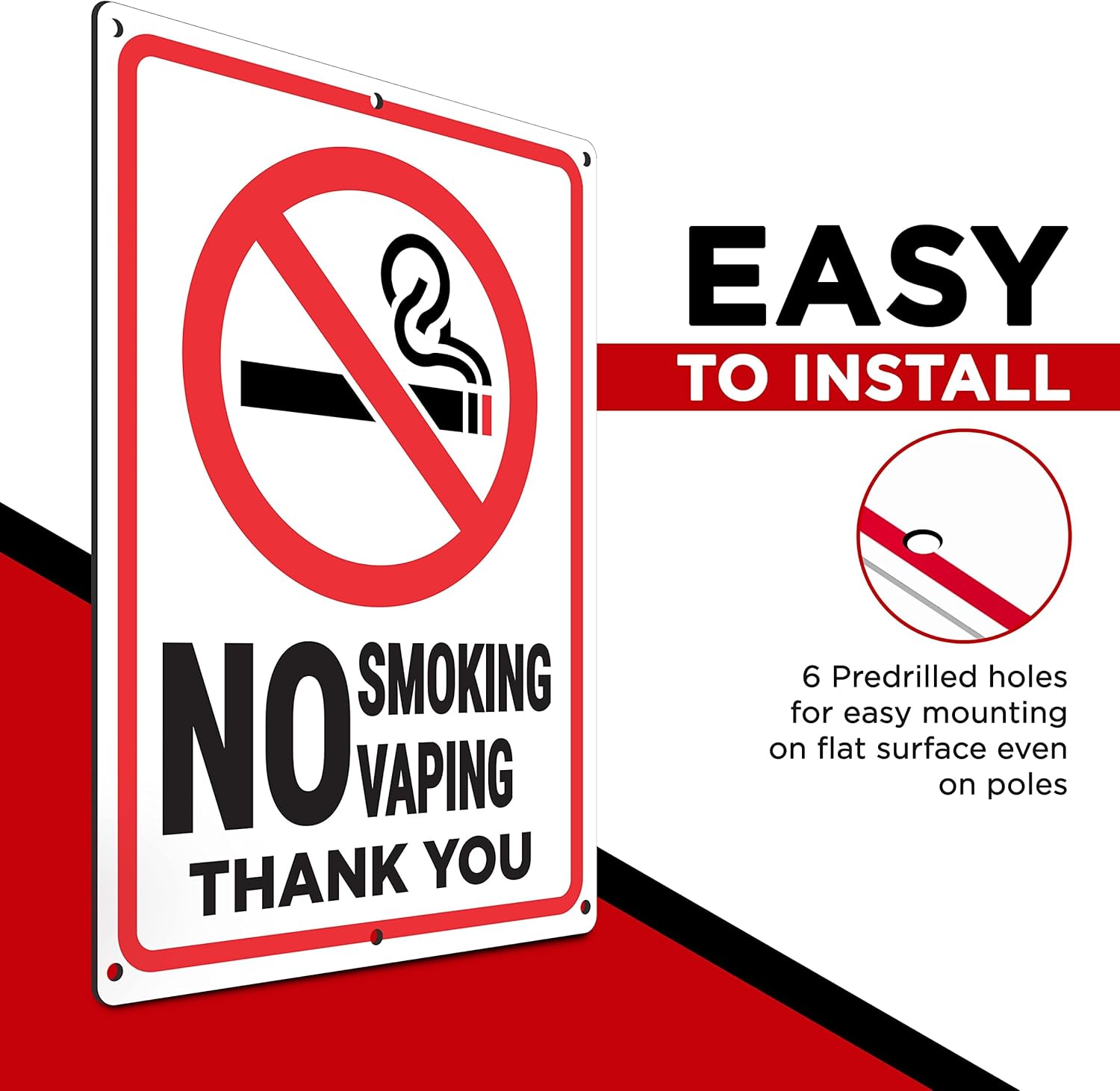 Metal No Smoking Sign