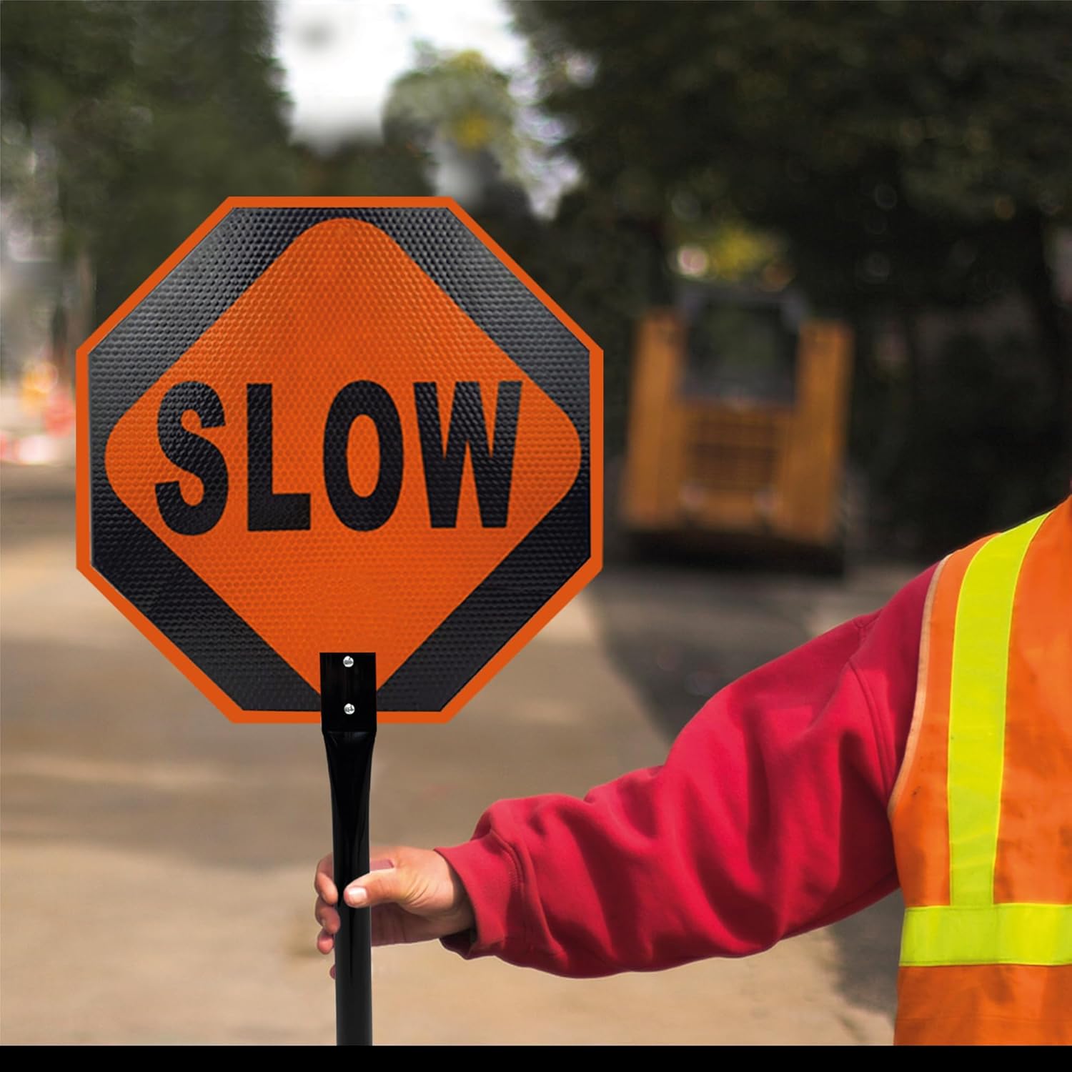 Handheld Stop and Slow Paddle - 18x18 - Aluminum