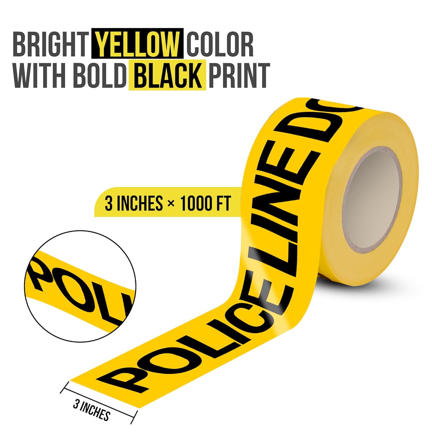 Police Line Do Not Cross Tape - 3 x 1000 ft