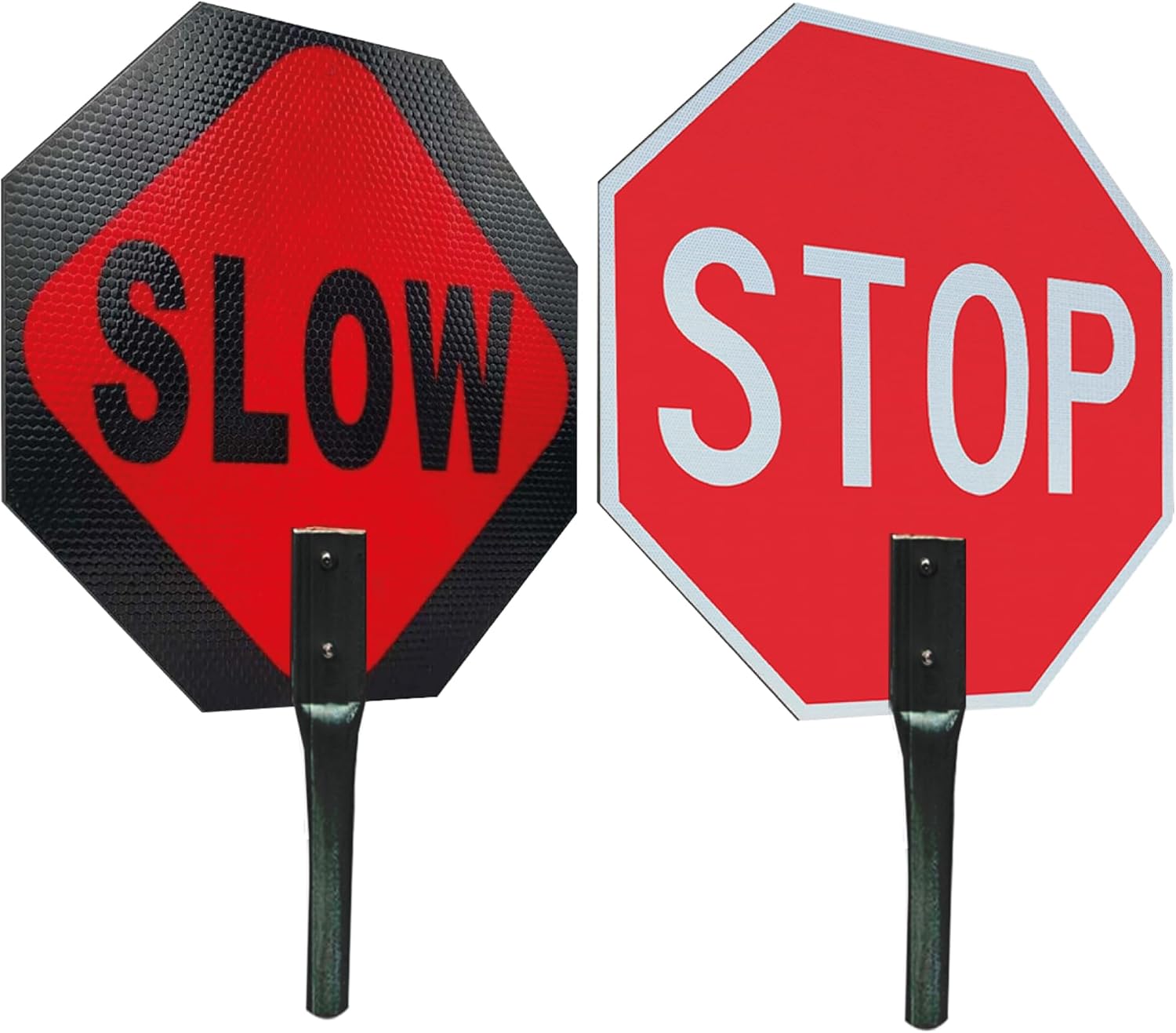 Lightweight Stop/Slow Paddle Sign - 18x18 - Aluminum Composite