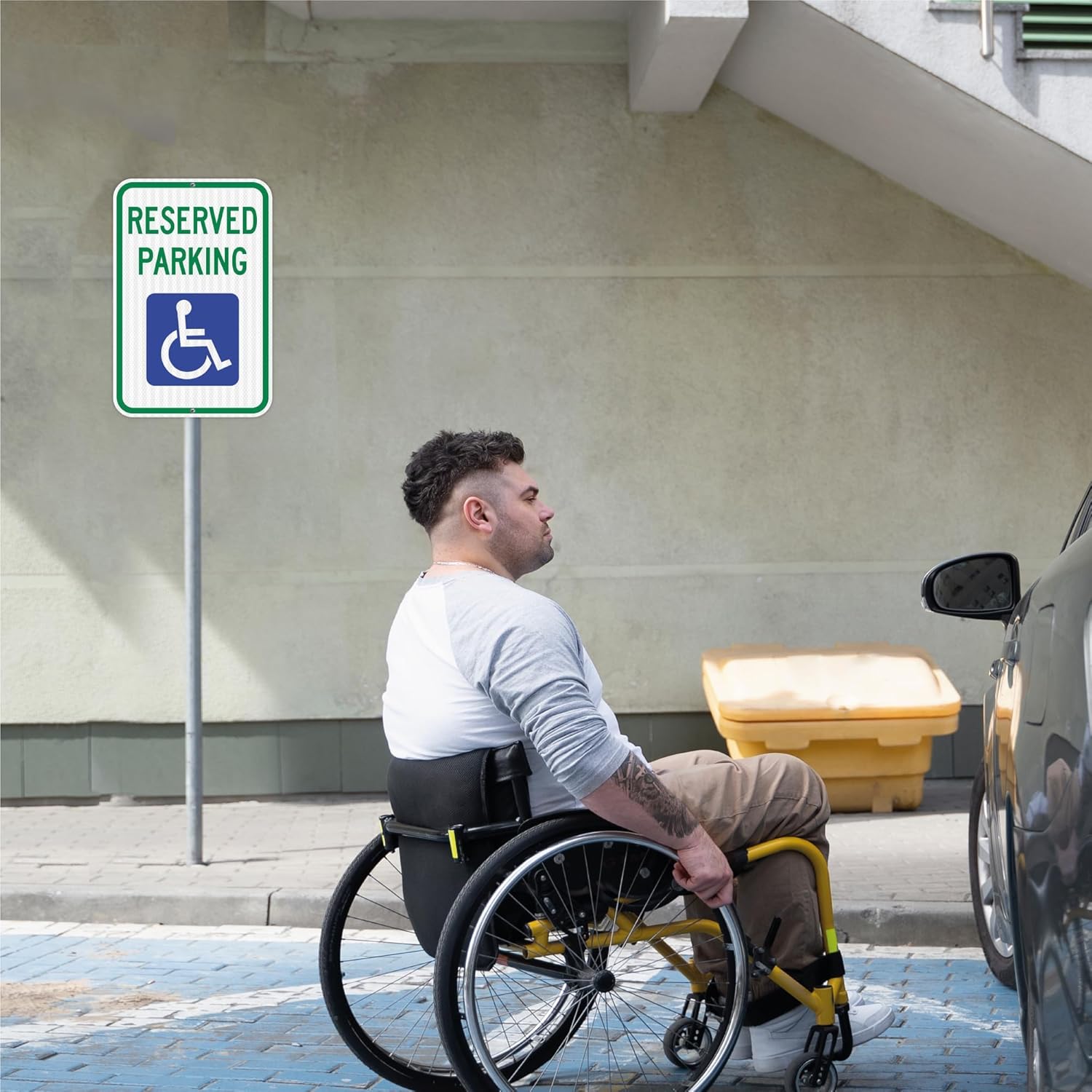 Handicap Parking Sign 12x18 - 60 MIL - Aluminum