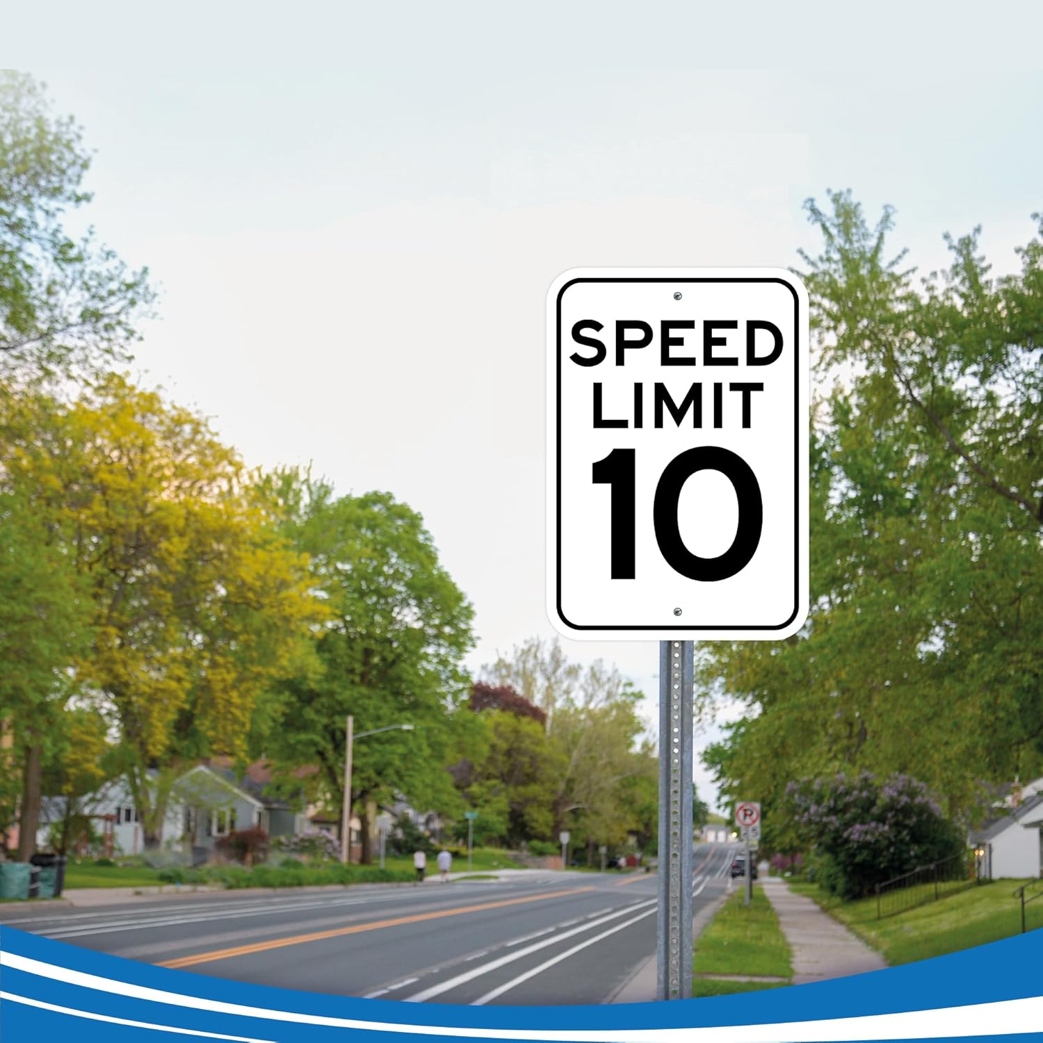 Speed Limit 10 MPH Sign - 12x18 - Aluminum