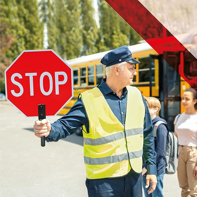 Double Sided Stop/Stop Paddle Sign - 18x18 - Aluminum