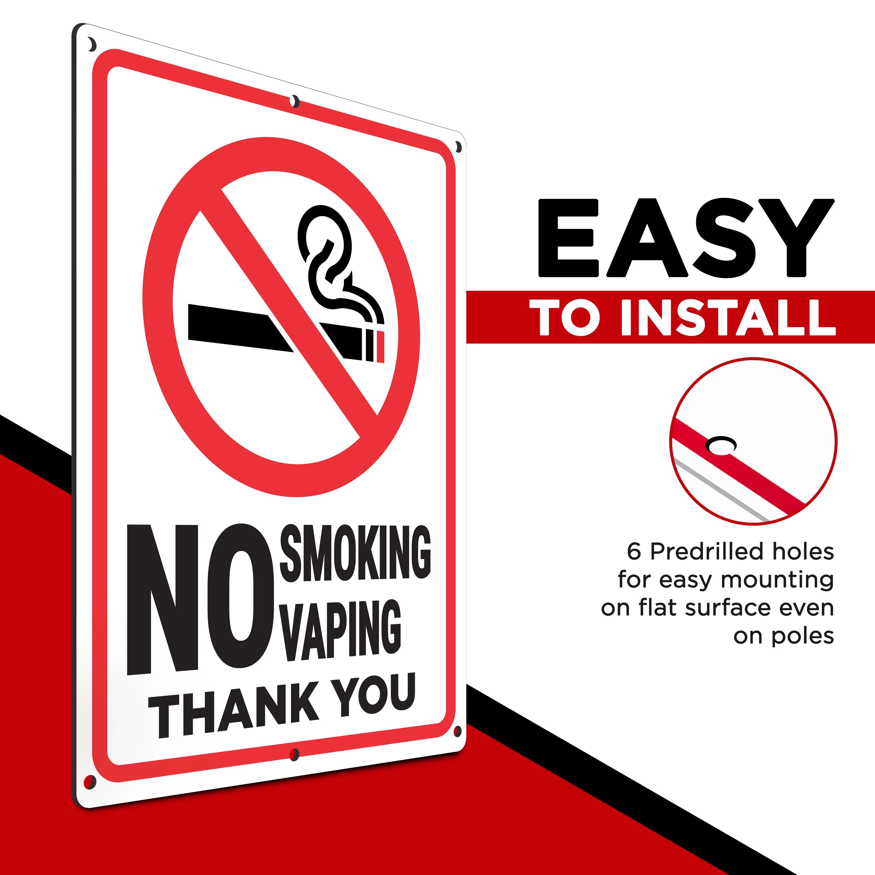 No Fumar No Vapeo (No Smoking No Vaping) Aluminum Sign